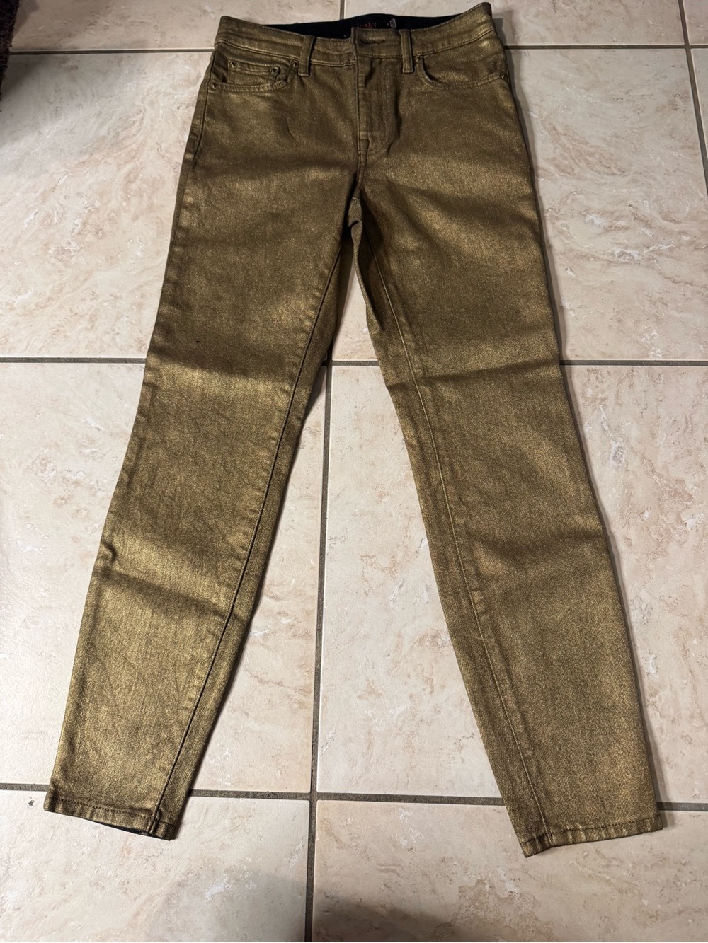 Lauren Ralph Lauren metallic gold jeans
